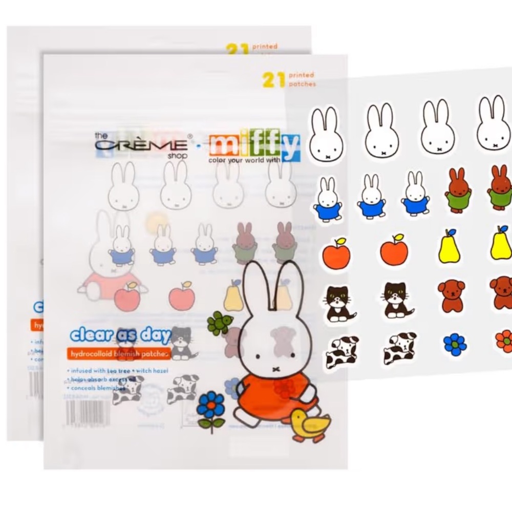 The Crème Shop Miffy Clear As Day! Korean Hydrocolloid Blemish Patches Pack Of 2